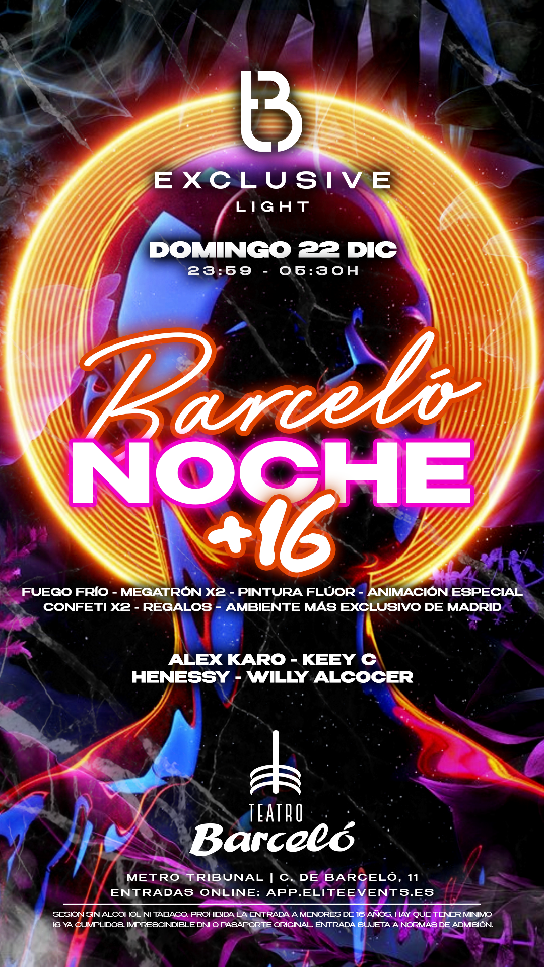 NOCHE +16 EN TEATRO BARCELO Madness Light Barceló