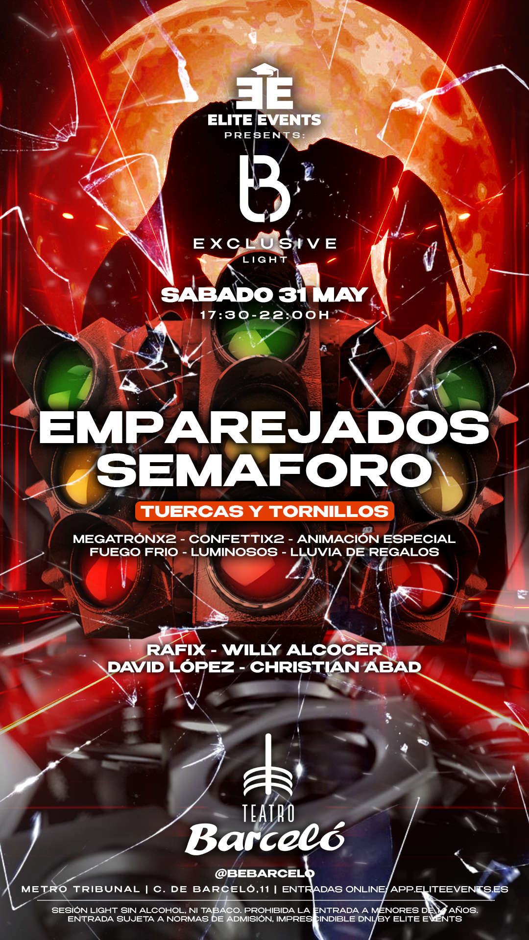 FIESTA LIGHT +14 EMPAREJADOS + SEMÁFORO by B-EXCLUSIVE en Teatro Barceló Madrid Madness Light 